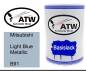 Preview: Mitsubishi, Light Blue Metallic, B91: 500ml Lackdose, von ATW Autoteile West.